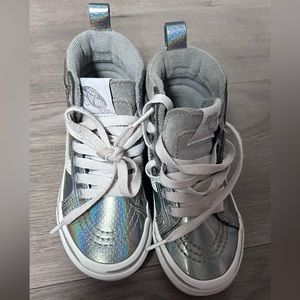 Vans silver hightop size 10.5